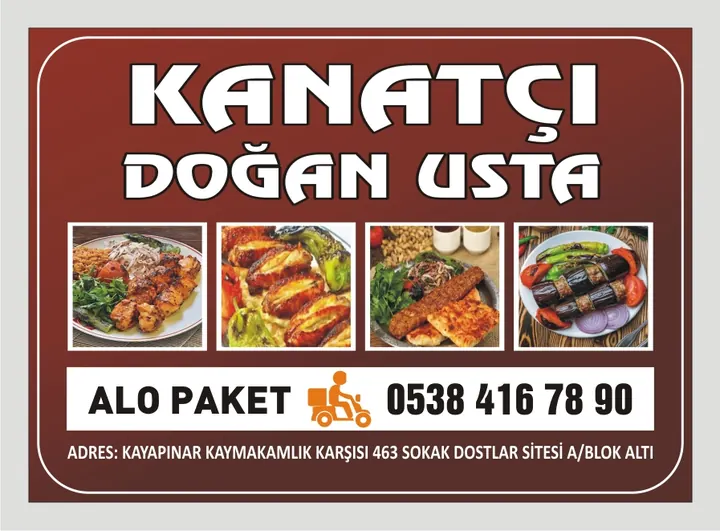 Restoran ve paket servis için baskı örneği